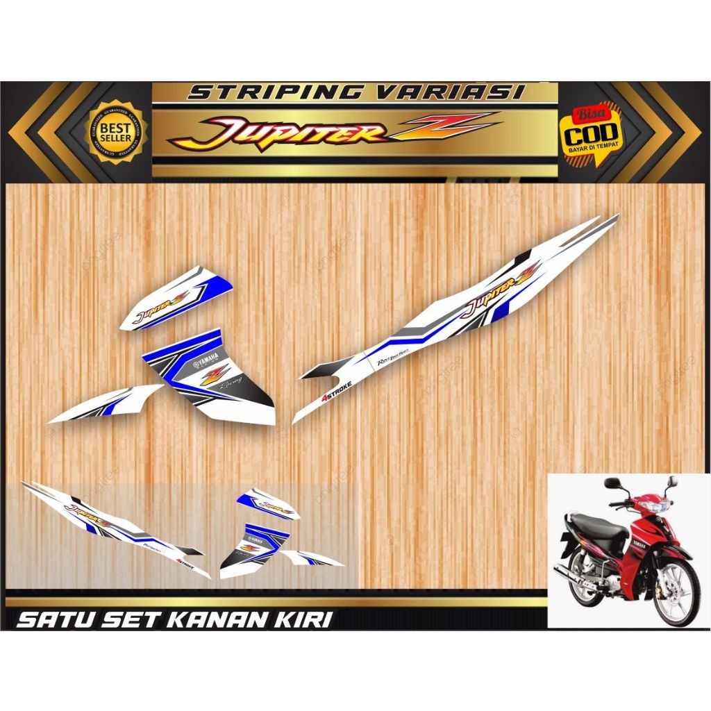 stiker yamaha motor jupiter z old burhan variasi striping SETIKER MOTIP