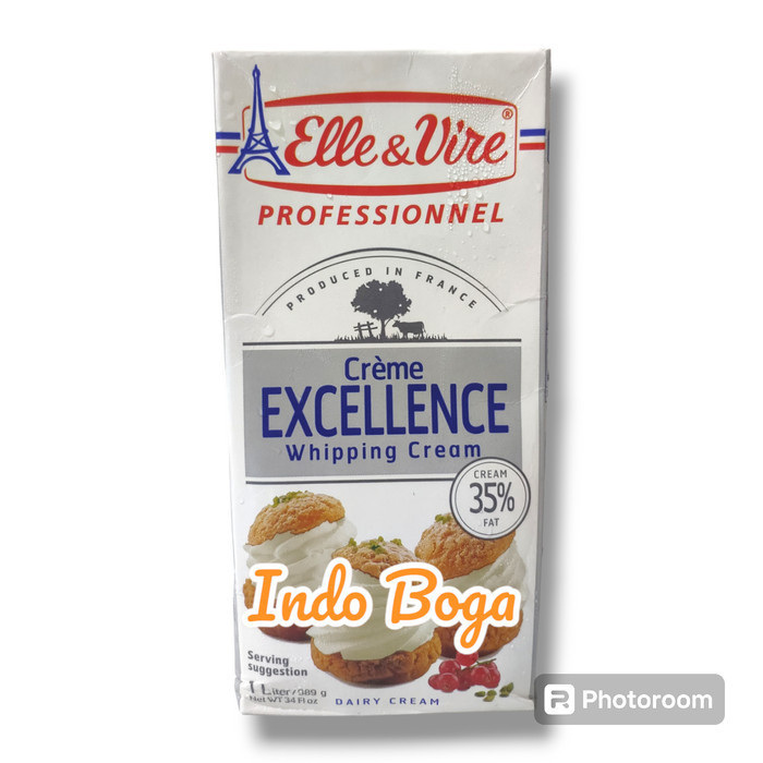 

elle vire whipping cream 1 liter / elle vire excellence whipped cream