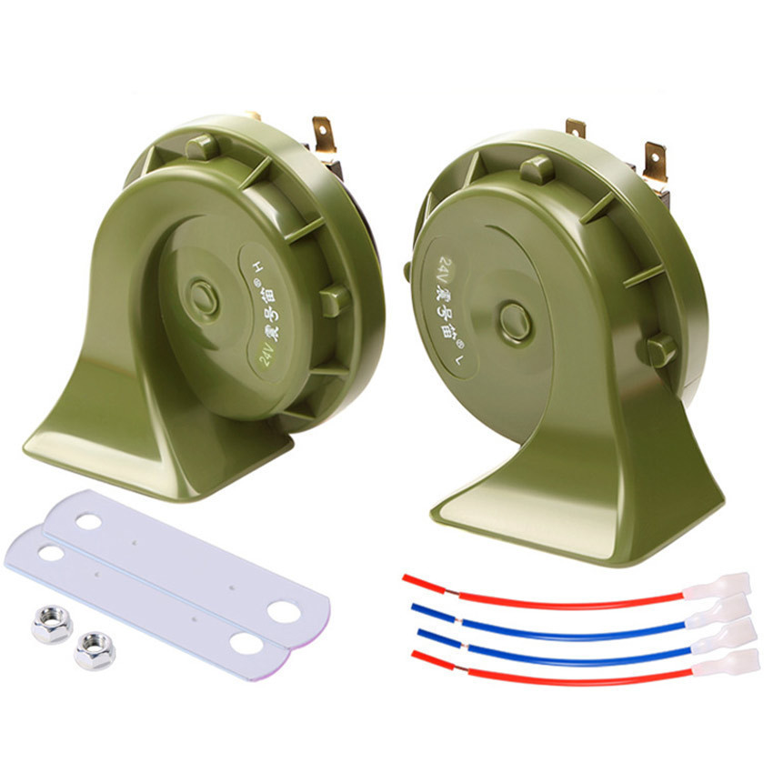 UYUI 2Pcs Klakson Keong Mobil 24 Volt Untuk Truck Wateoof Tahan Air