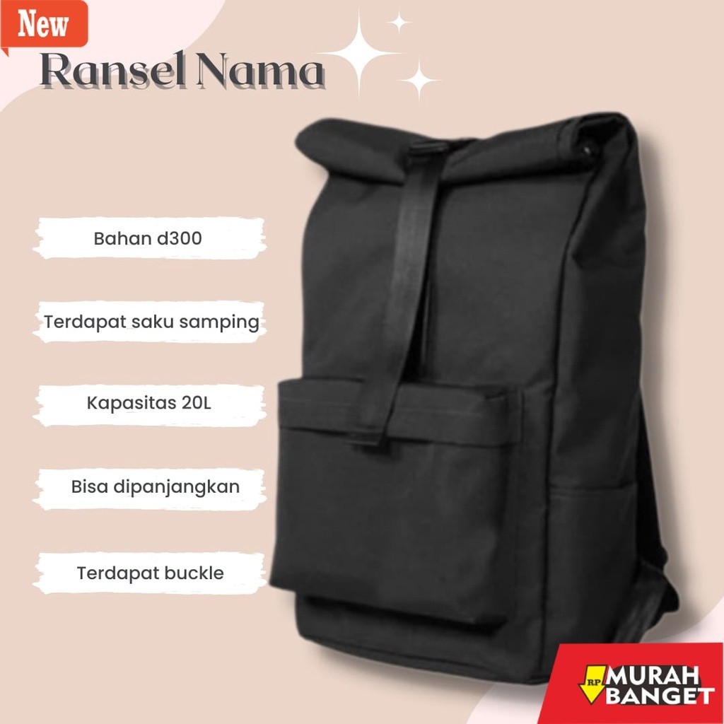 Tas Ransel Pria Kekinian TAS RANSEL ROLL TOP BACKPACK- TAS PRIA WANITA nama|TAS RANSEL PRIA