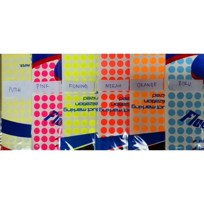 

LABEL T&J 97 BULAT , WARNA HIJAU, ORANGE, MERAH, KUNING, PINK - Biru Muda
