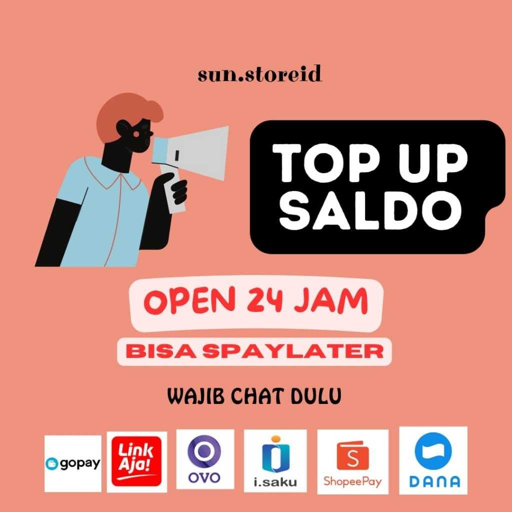 

SUNSTORE ! COD STIKER VINYL MELAYANI TOP UP E WALLET