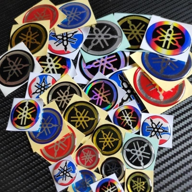 EMBLEM STICKER TIMBUL LOGO 4CM GARPUTALA YAMAHA GARPU TALA STIKER YAMAHA WARNA 4 CM RX KING RXKING R