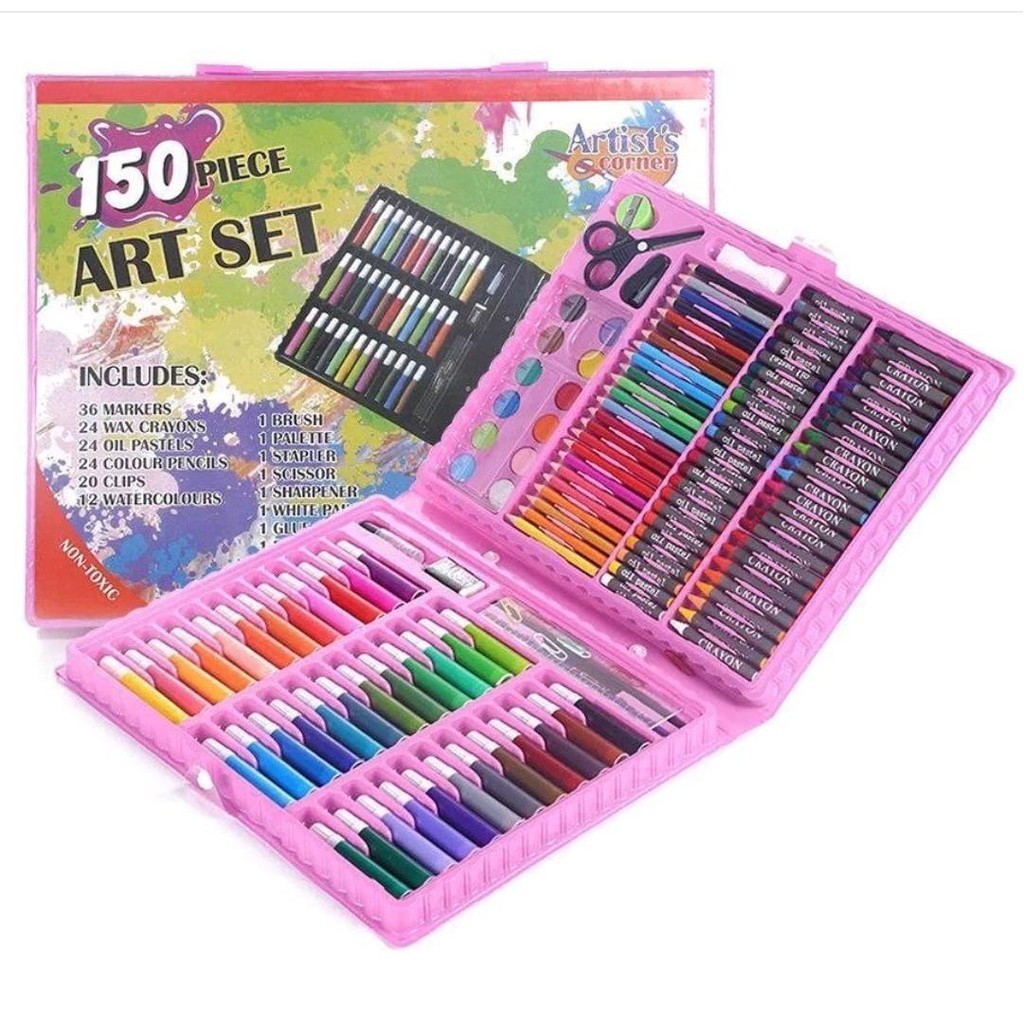 

COD Crayon Set 150pcs Pelengkapan Gambar Sekolah Stationery