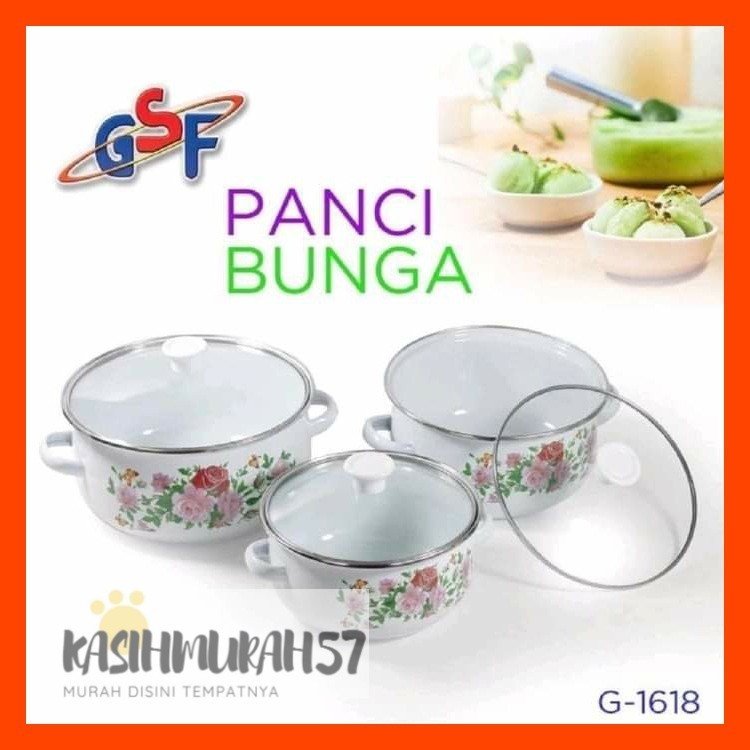 PANCI SET 3PCS / PANCI BUNGA GSF / MANGKUK SET SERBAGUNA 3PCS GSF G 1618 / GSF1618 / GSF-1618 / GSF 