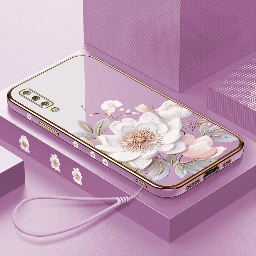 Casing Hp Untuk Compitable With Samsung A7 2018 A750 (Lanyard Gratis)  Case Softcase Kesing Sofcase 