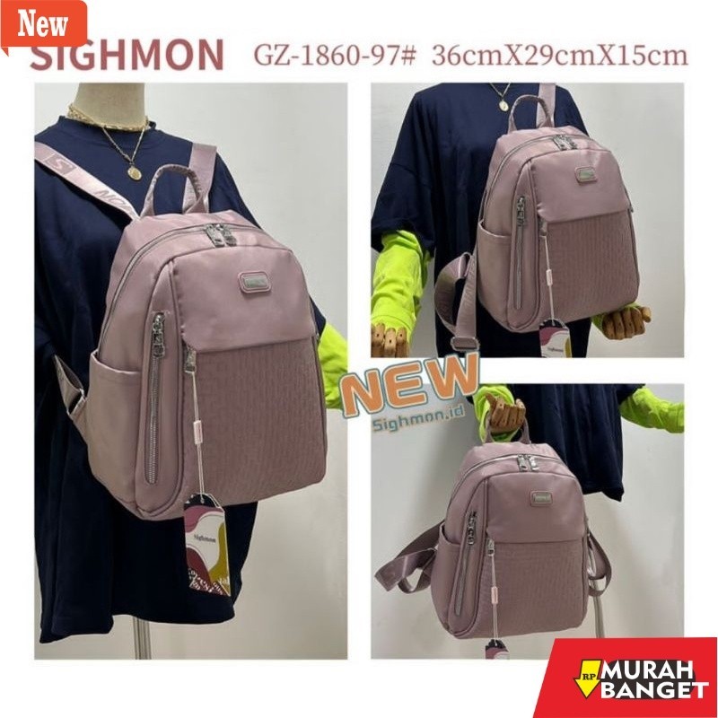 tas ransel wanita shopee TAS NEW SIGHMON RSNSEL WANITA KODE.GZ.1860.IMPORT ORIGINAL