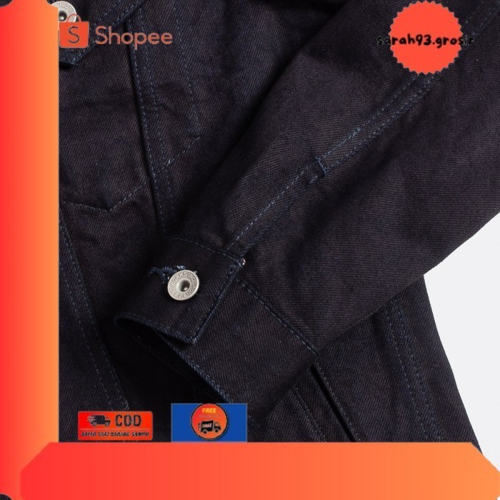 ✨BESTSELLER✨ -Iron Heart 14oz Indigo x Black Selvedge Type III Denim Jacket - L