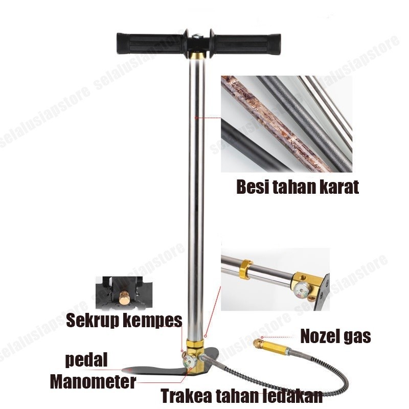 ID 6000 PSI POMPA PCP MURAH 4500 PSI STAINLESS STEEL 40MPA/POMPA UDARA BERTEKANAN TINGGI