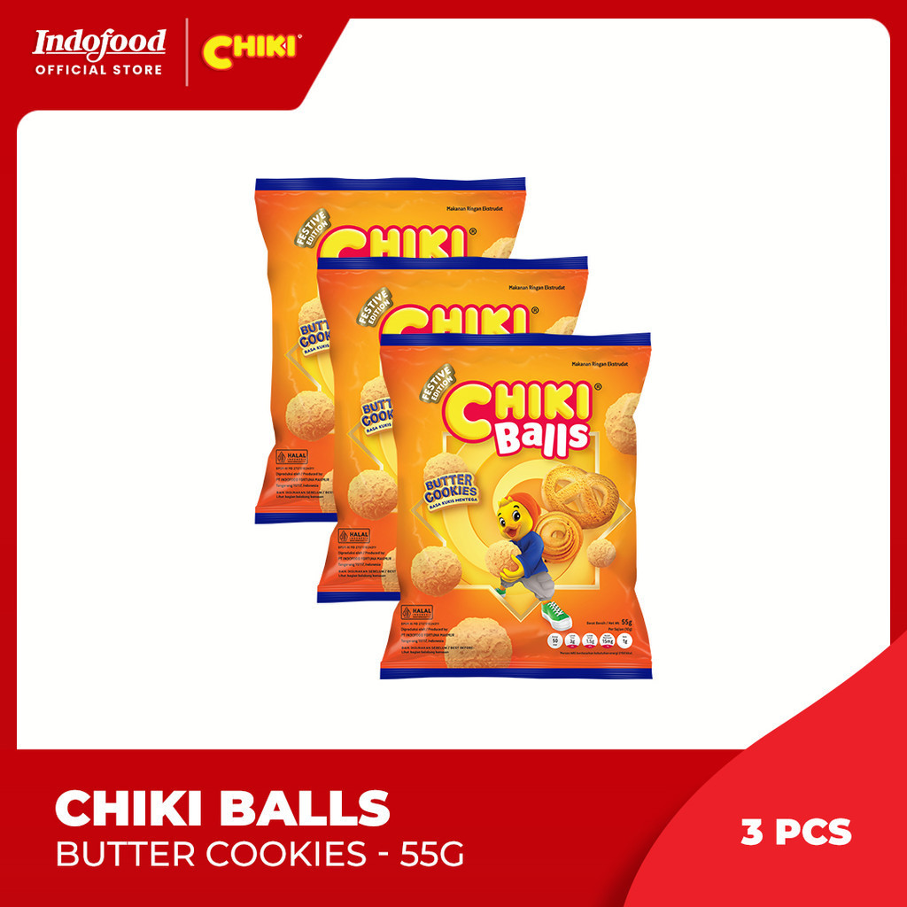 

3 Pcs - Chiki Balls Butter Cookies 55 Gr