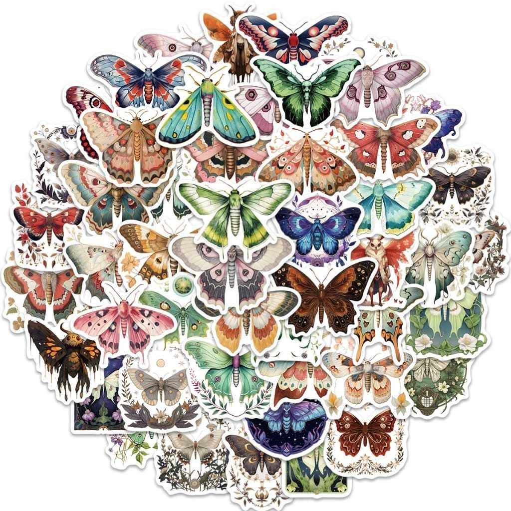 

[ , ] 3pcs Stiker Kupu-kupu/ Butterfly Warna warni Aesthetic untuk Lapto, Handphone
