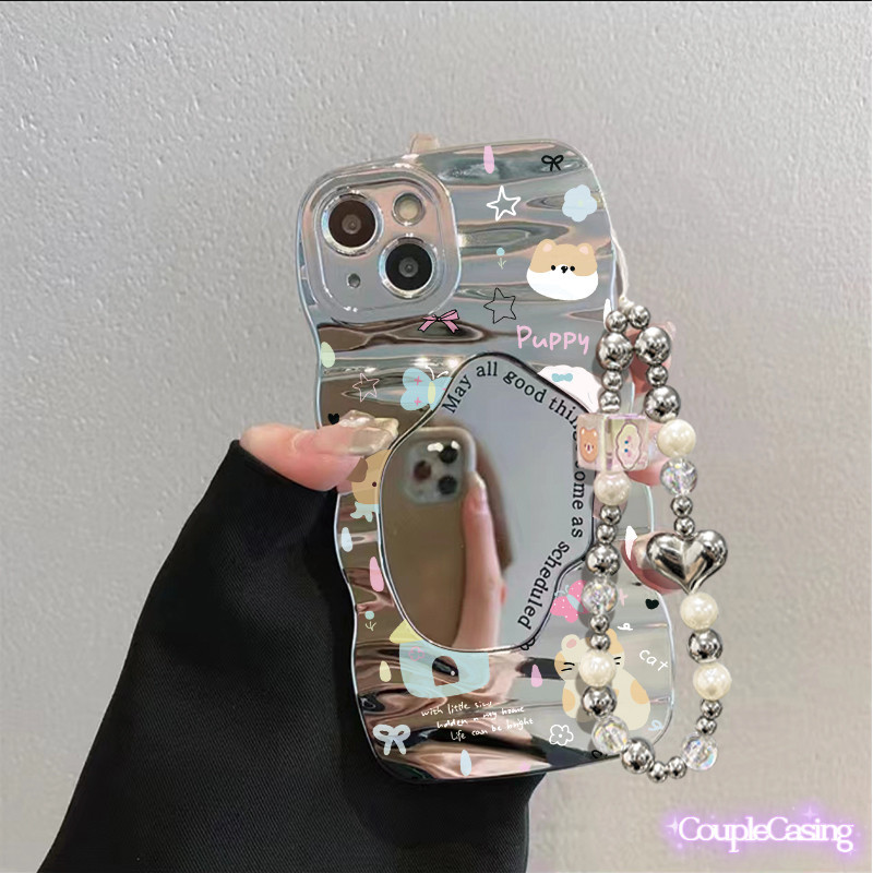 CoupleCasing Cute Kartun Case Puppy iPhone XR 11 12 13 Pro Max 14 15 Plus Pro Max 7 8 Plus X XS Max-