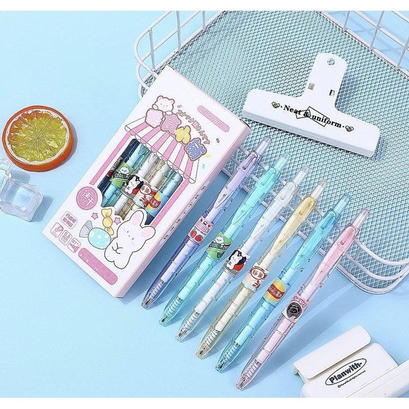 

COD BabyDuole Pulpen Gel Mekanik Karakter Lucu, Set 6 Pcs, Isi 0.5mm, Gratis Ongkir Stationery