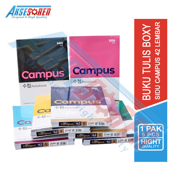 

Aksesoren Buku Tulis Boxy Sinar Dunia Campus 42 Lembar [1 Pack/5 Buku] / Buku Panjang Sidu / Write Book 1 Pak / Books