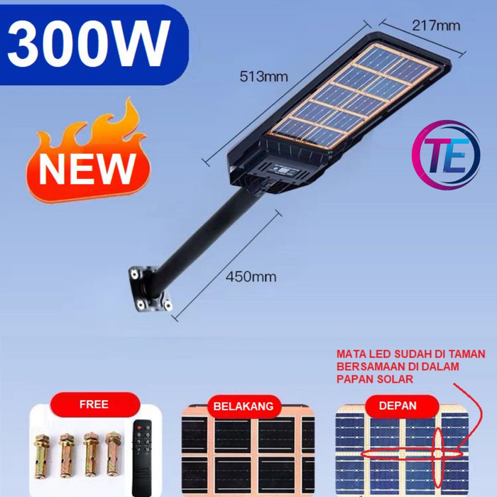 LAMPU JALAN SOLAR CELL 300W LED / LAMPU JALAN TENAGA SURYA 300w