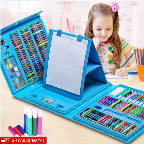 

(KEYA) Pensil Warna Crayon Set 208 Pcs Alat Menggambar Mewarnai Anak