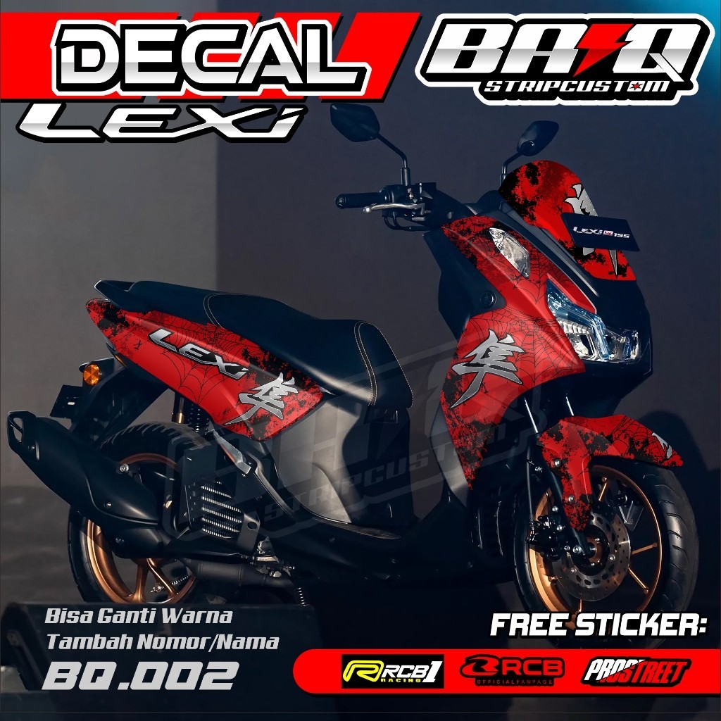 DECAL STICKER FULL BODY YAMAHA LEXI LX 155 2024 - DECAL YAMAHA LEXI LX 155 2024 MOTIF HAYABUSA