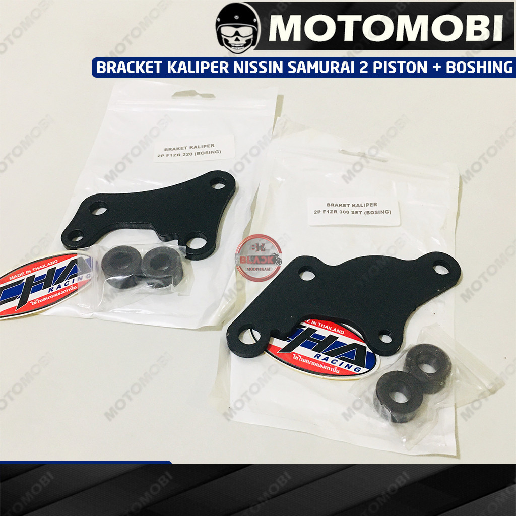 Bracket Caliper 2P Breket Kaliper 2 Piston + Boshing Nissin Samurai YMH FIZR Jupiter 125Z Tiara Vega