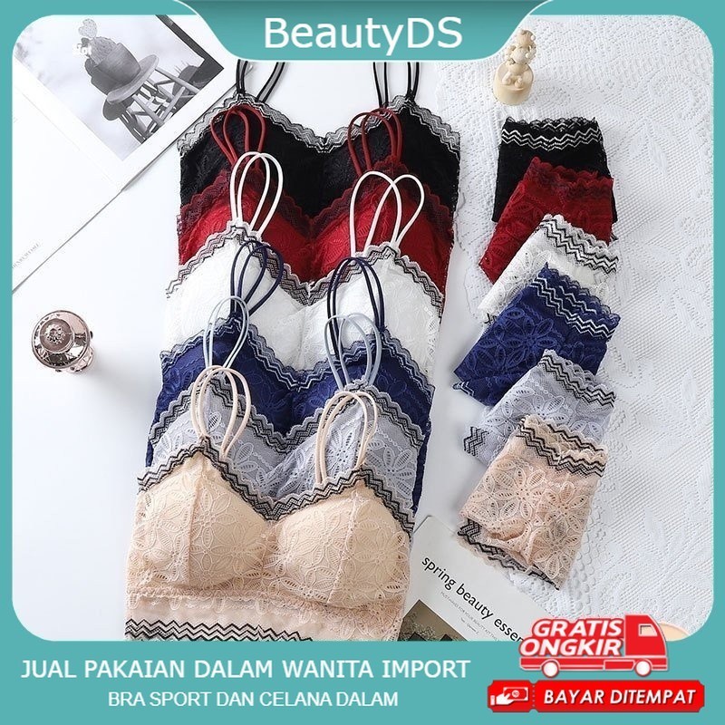 PROMO BBSET05 Pakaian Dalam Wanita Bra set Renda Kekinian
