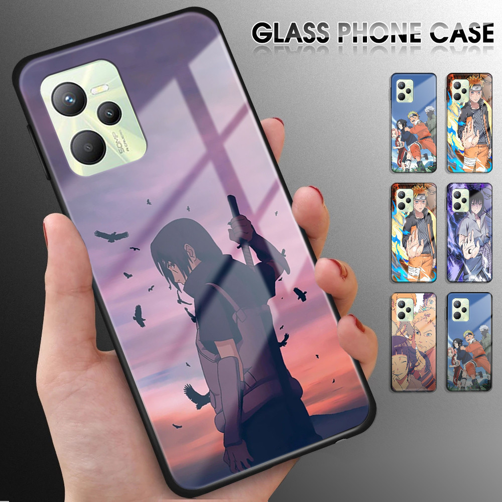 For Realme C35 C33 C30 C31 C21 C21Y C25Y Anime Naruto Soft Edge Silicone Case Shockproof Tempered Gl