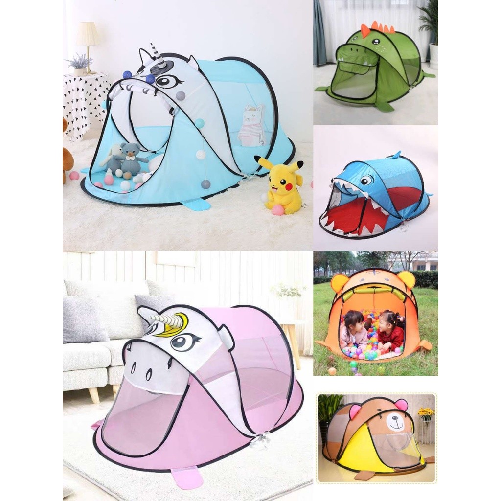 cx43wr Tenda anak anak tenda otomatis TENDA ANAK MODEL HEWAN BONUS TAS TENDA CAMPING ANAK LIPAT  Ten