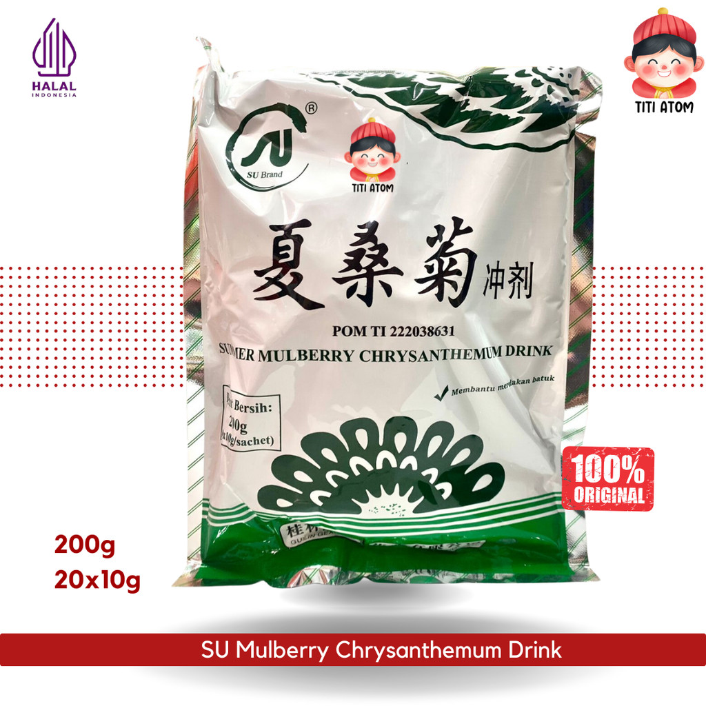 

SU Mulberry Chrysanthemum Cihwacing Teh Panas Dalam Demam 200g 20x10g