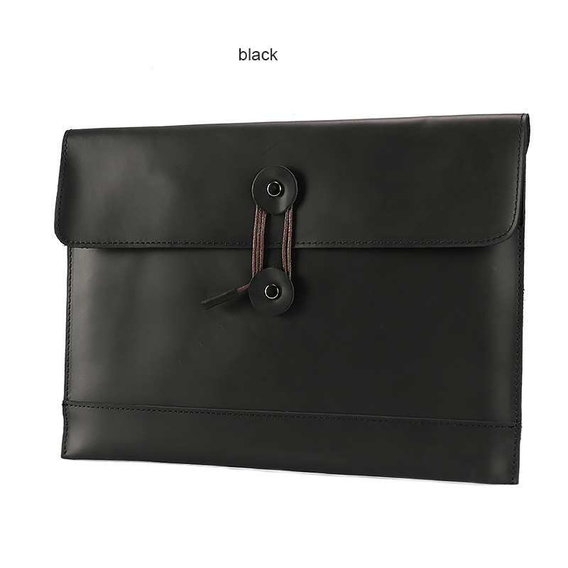 

A4 guranteed genuine leather conference file folder business manager document bag office report briefcase portfolio padfolio