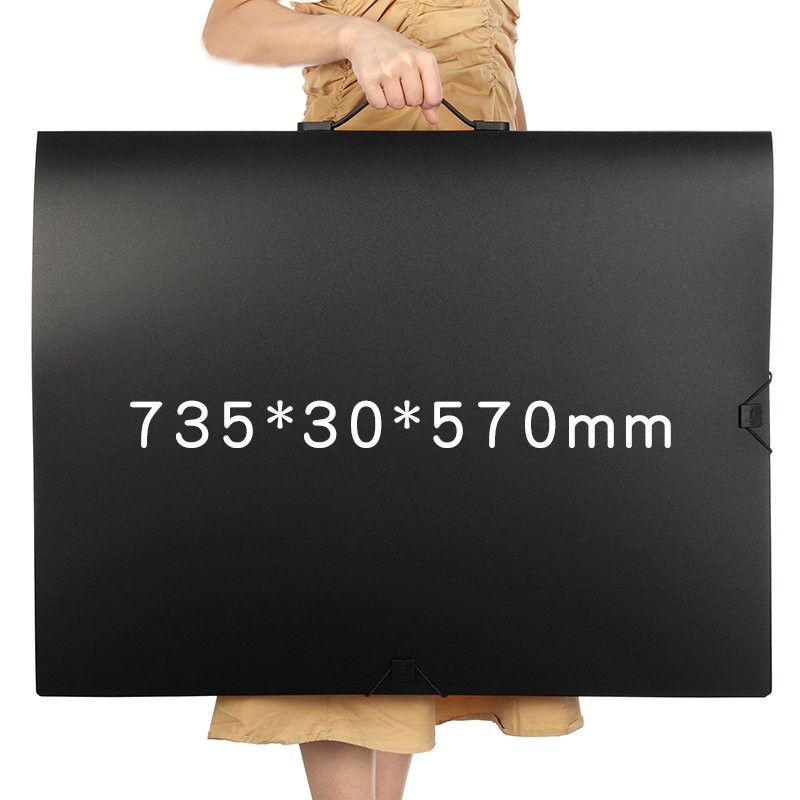 

Portable B2 Binder Folder 50×70 Picture Storage Display Book Transparent PVC Bag Large Folder For Poster Drawing File Organizer