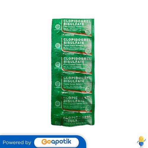 Clopidogrel Bisulfate Bernofarm 75 Mg Strip 10 Tablet