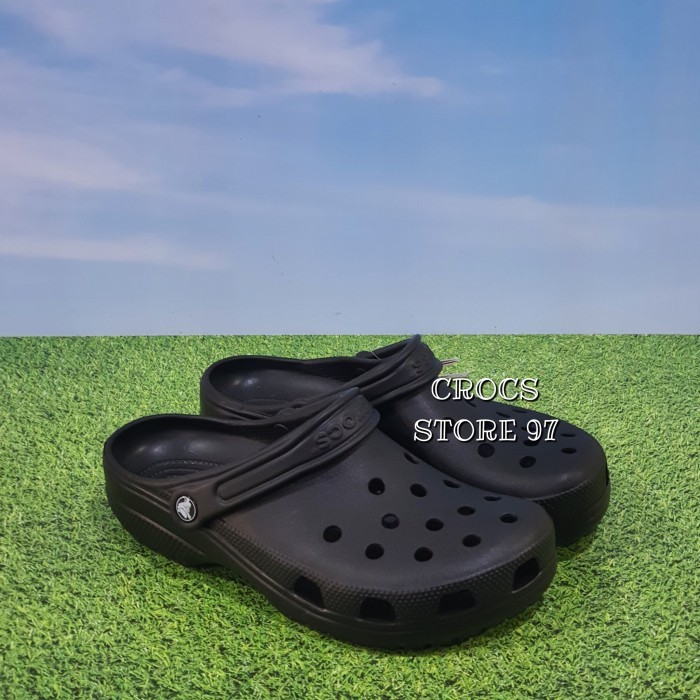 [[New Collection]] SANDAL CROCS / SEPATU SANDAL CROCS / CROCS NEW CLASSIC UNISEX - Hitam, 42