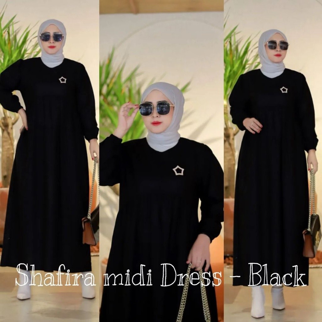 [READY] PROMO Long tunik midi dress 2022 polos bahan katun twill premium  korean style fashion musli
