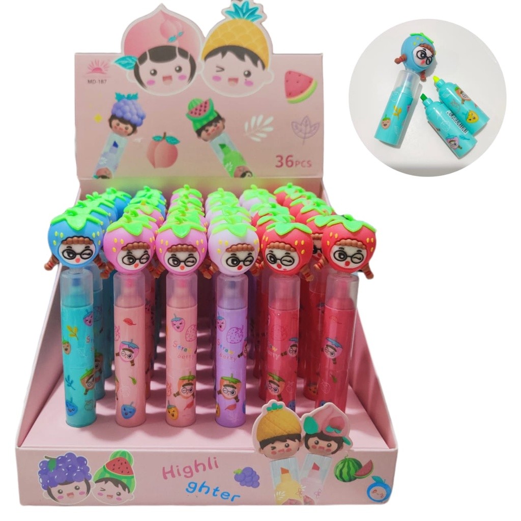 

JP Set Highlighter 3 Warna Karakter Unicorn ATK Kantor Sekolah Stabilo Anak Kuda Motif Buah