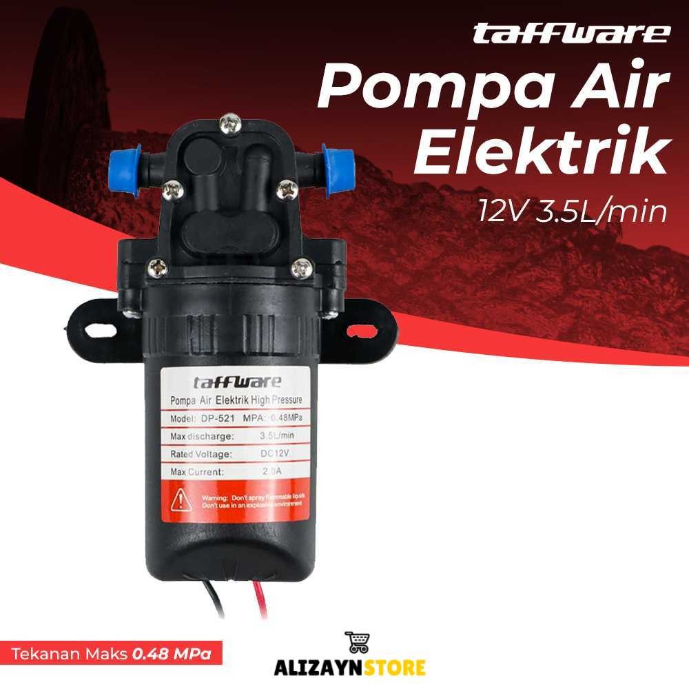 Taffware Pompa Air Elektrik High Pressure Water Pump 12V 3.5L/min - DP-521 AL Store Promo Murah