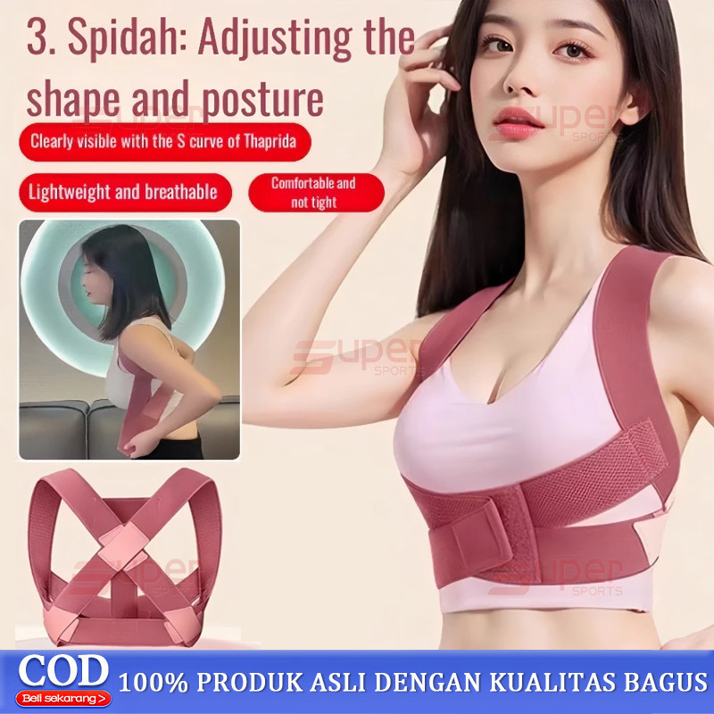 Posture Corrector Untuk Wanita Pria - Korektor Punggung Bahu Alat Terapi Belakang Pelurus Punggung P