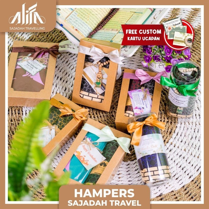 

Souvenir Sajadah Hampers Box dan Mika | Sajadah Travel | Hampers Lebaran, Pernikahan, Hadiah | Sajadah Oleh-oleh Haji, Umroh | Sejadah Souvenir.Dll/ langsung proses