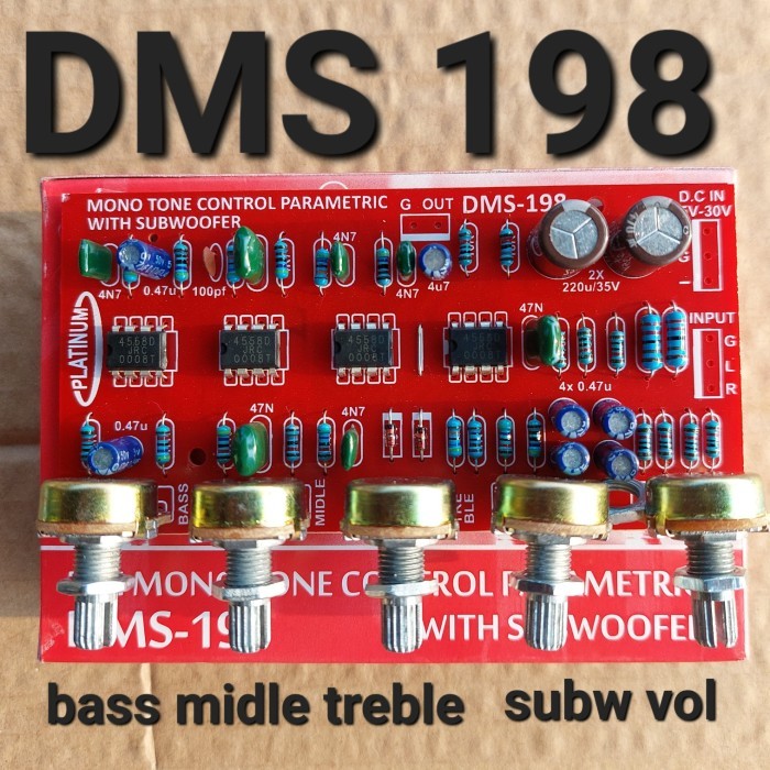 BSM dms 198 tone control parametric parametrik mono bifet middle toa 201