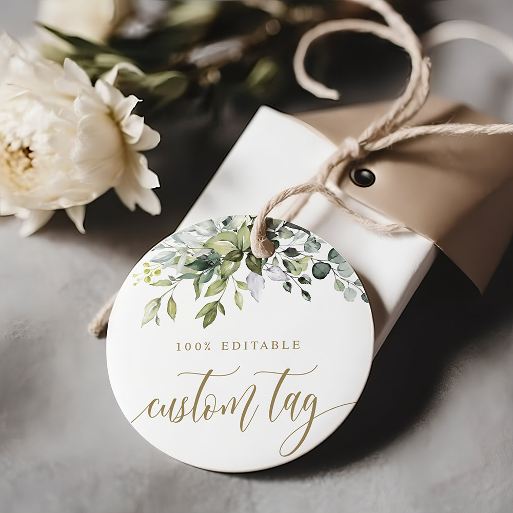 

100Pcs Personalized Wedding Thank You Gift Tags With Hole Custom Hang Labels Candy Gift Tags Pattern Party Decoration