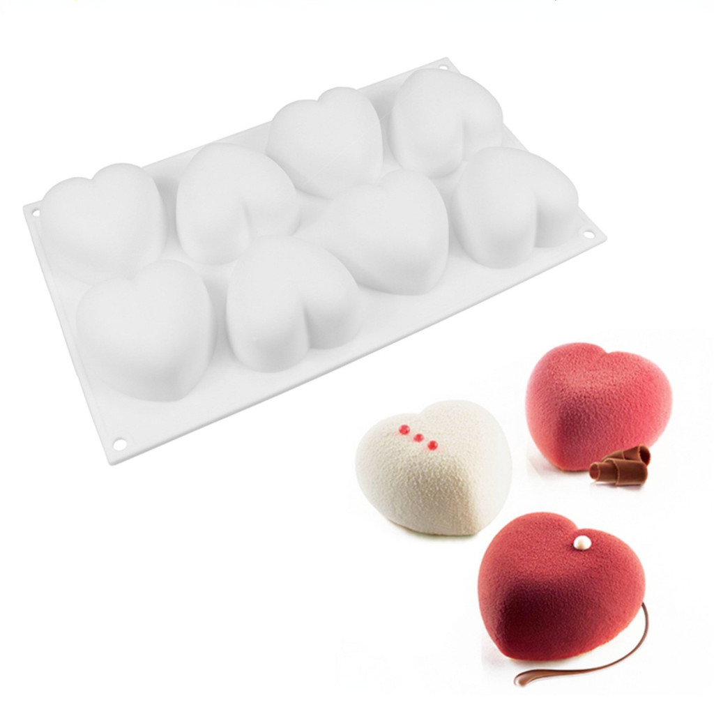 

Love Heart Silicone Soap Mold Handmade Candle Making Kit Diy Chocolate Ice Soap Plaster Resin Cake Decoration Baking Tools