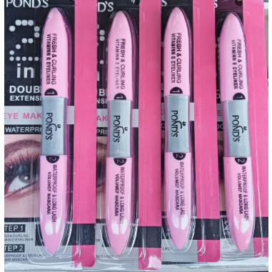Maskara Eyeliner 2in1 - Waterproof and Curling Mascara - Mascara Eyeliner Pond's 2in1 Waterproof