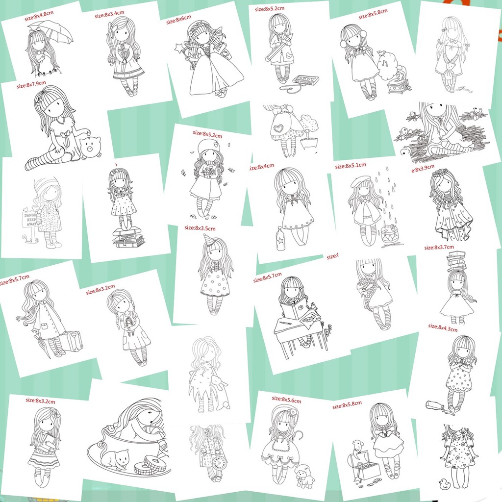 

clear stamps and metal cutting dies girl