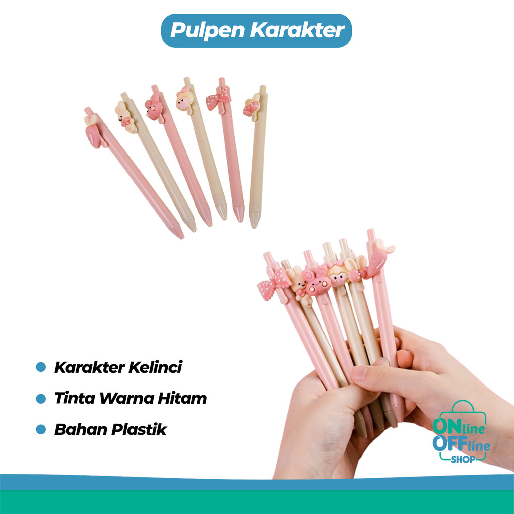

Pulpen Karakter Bunny Pena Lucu Sekolah Kantor Sorvenir Aesthetic 1003