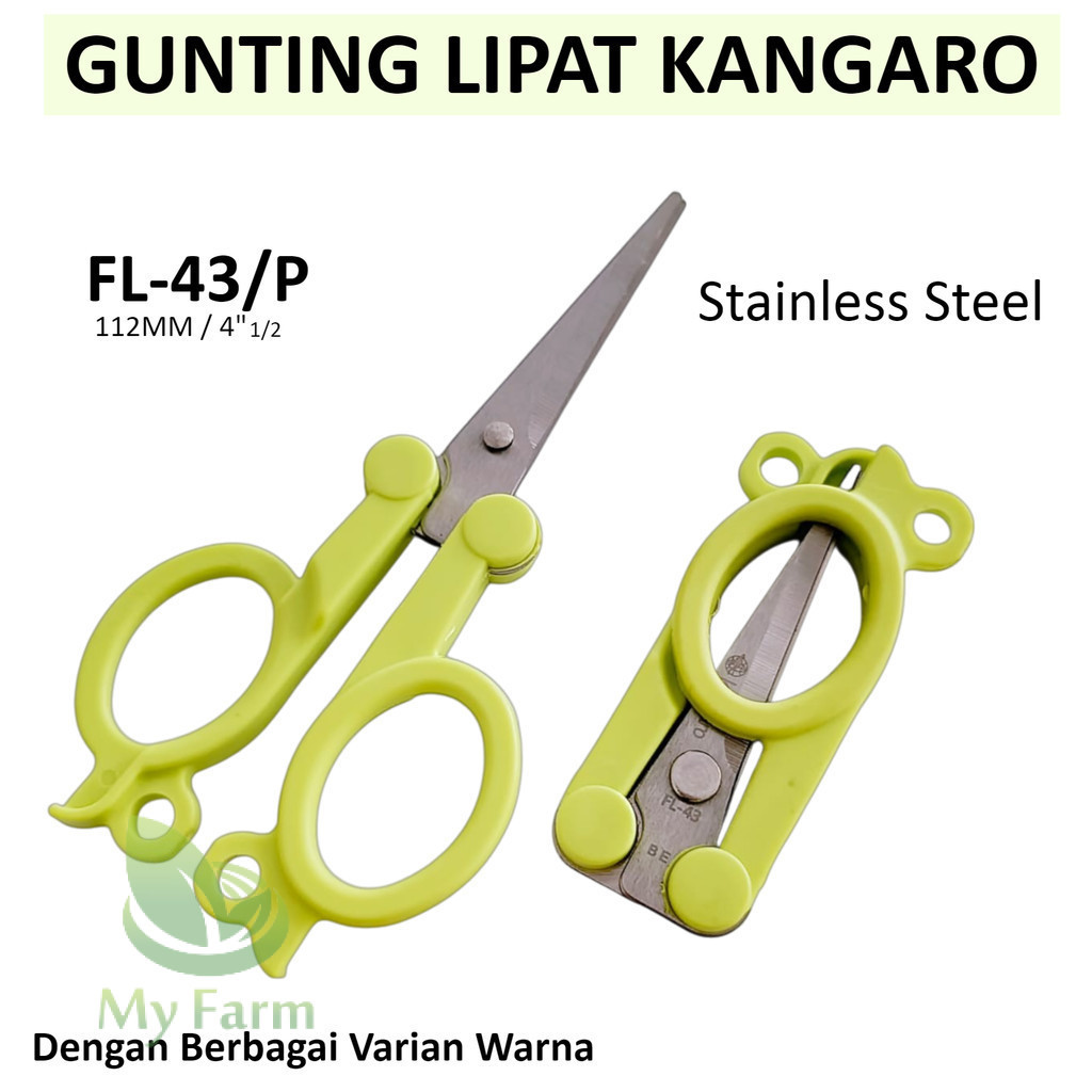 

Gunting Lipat Kangaro Folded Scissors Fl-43/P /Gunting Kertas Senar Kecil Buat Sekolah Mancing Mini Stainless Steel Super Tajam Anti Karat Serbaguna Murah Serta Berkualitas