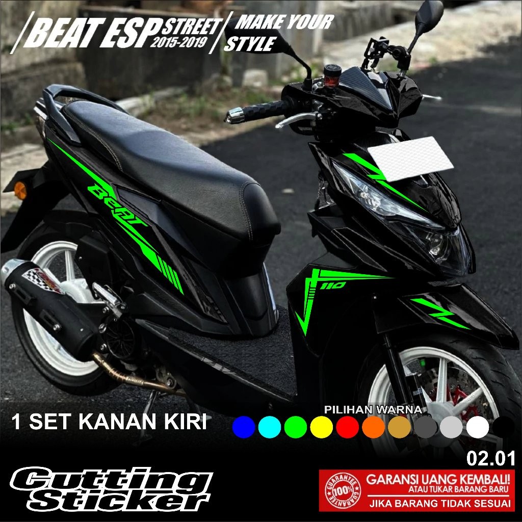 Striping Beat New Esp 2017 2018 2019 Cutting Sticker Cutting Sticker Motor Beat Striping Cutting Bea