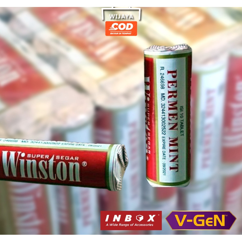 

PERMEN MINT WINSTON Permen Mint Winston SUPER SEGAR per roll isi 10 butir