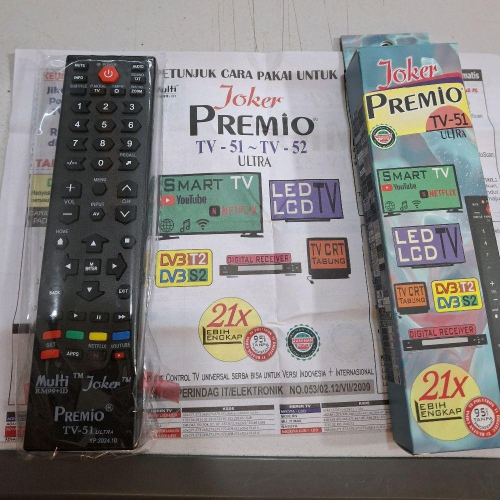 Remot Joker Untuk Smart tv Led Lcd Tv tabung STB Remot Tv Remot stb