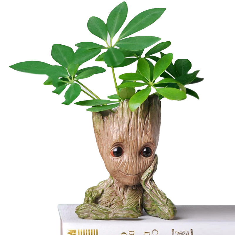 

Popular Groot Flower Pot Plants Basin Home Office Decoration Figurines Handmade Miniature Model Action Figure Tree Man Ornament
