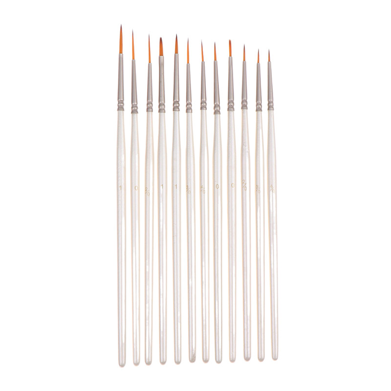 

Detail Paint Brush Set Miniature Nylon Hair Paintbrushes For Fine Detailing Acrylic/ Watercolor/ Gouache Painting