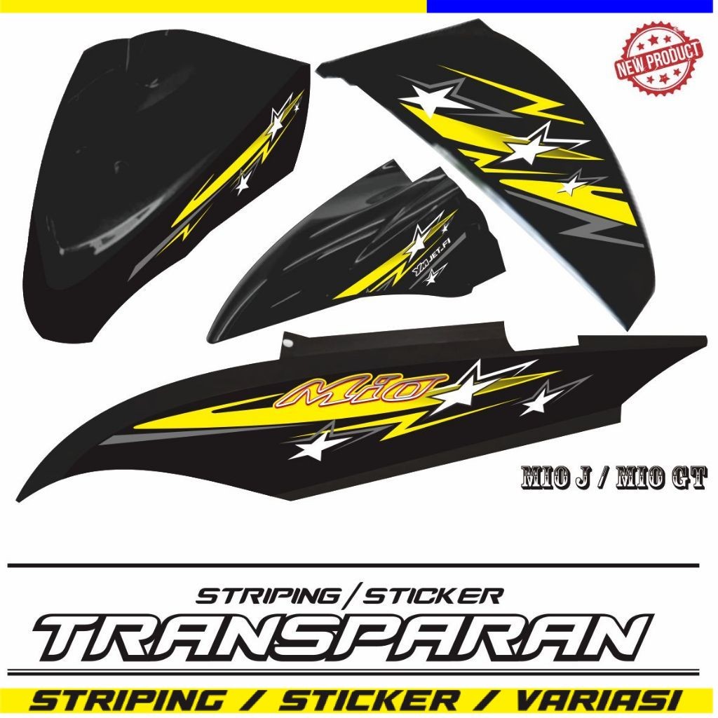 VARIASI STIKER TRANSPARAN MIO J MIO GT BAHAN BENING TRANSPARAN VARIASI