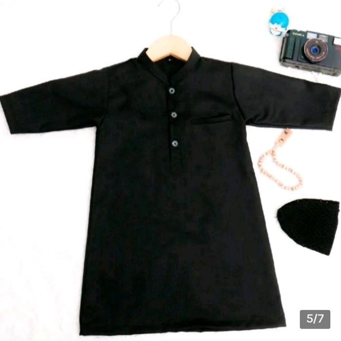 "HST.H" - DISKON Baju Koko Jubah Gamis Bayi Anak Laki-laki Usia 0-4 Tahun dengan Kancing Hidup dan T