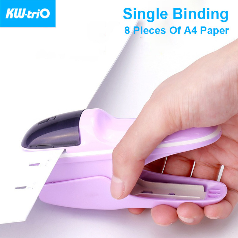 

No Nails Stapler Machine Single Binding 8 Pieces Of A4 Paper Paper Card Notebook File Stapler Office Accessories School Supplies
